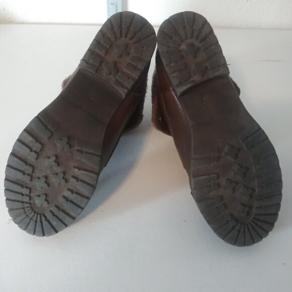 Jessica Cline women's size 8M brown sweater cuffed ankle boots - Picture 13 of 14